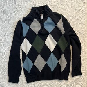 Gymboree Navy Argyle Sweater